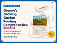 Granny’s Growing Garden Reading Comprehension Worksheet – 2nd Grade preview