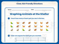 Graphing Animals at the Shelter Worksheet – 2nd Grade Math Practice preview 4