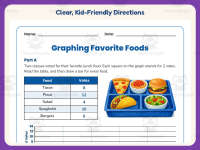 Graphing Favorite Foods Worksheet – 3rd Grade Math Practice preview 4