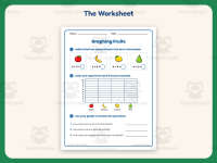 Graphing Fruits Worksheet – 1st-3rd Grade Addition & Food Practice preview 2