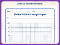 Graphing Worksheet: 100 by 100 Blank Graph Paper – 3rd Grade Math preview 4