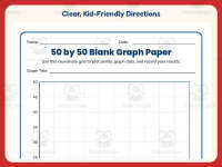 Graphing Worksheet: 50 by 50 Blank Graph Paper – 5th Grade Math preview 4