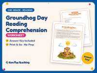 Groundhog Day Reading Comprehension Worksheet – 2nd Grade Animals preview