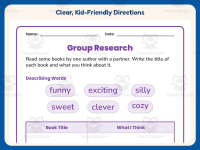 Group Research Worksheet – 2nd Grade Reading Response & Social Skills preview 4