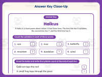 Haiku Pictures Worksheet – 3rd Grade Poetry & Syllables Practice preview 7