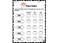 Halloween Place Value Worksheets | 3-Digit Numbers Math Activities preview 3