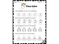 Halloween Place Value Worksheets | 3-Digit Numbers Math Activities preview 4