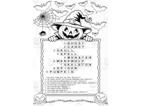 Halloween Vocabulary Crossword Puzzles – 4 Printable Word Games for Ki preview 2