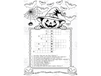 Halloween Vocabulary Crossword Puzzles – 4 Printable Word Games for Ki preview 3