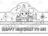 Happy Birthday Crown Hats Headbands Printable Crafts preview 2