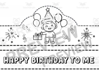 Happy Birthday Crown Hats Headbands Printable Crafts preview 3