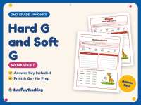 Hard G and Soft G Worksheet – 2nd Grade Consonants Practice preview