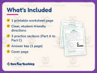 Has Have Had Fill in the Blank Worksheet – 3rd Grade Verbs Practice preview 5