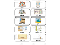 Hebrew Picture Vocabulary Flashcards - Home & Furniture preview 2