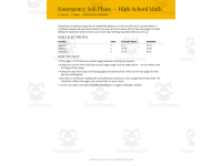 High School Math Emergency Sub Plans BUNDLE - 3 Courses, 15 Days preview 2