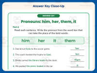 Him Her Them It Pronoun Worksheet – 2nd Grade Pronouns Practice preview 7