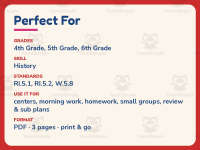 History Vertical Timeline of Events Graphic Organizer – 5th Grade preview 6