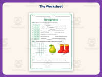 Homophones Crossword Puzzle Worksheet – 3rd Grade Grammar Practice preview 2