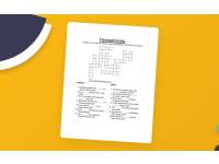 Homophones Crossword Puzzle preview