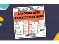 Homophones Sample - Vocabulary Grade 3-4 (PDF) preview