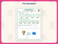 Hot Air Balloon High Frequency Words Worksheet – Preschool Sight Words preview 2