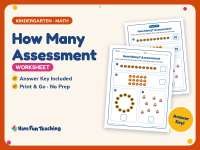 How Many Assessment Worksheet – Kindergarten Counting Practice preview