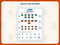 How Many Worksheet – Kindergarten Counting Practice + Answer Key preview 3