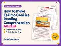 How to Make Eskimo Cookies Reading Comprehension Worksheet – 3rd Grade preview