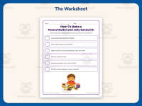 How to Peanut Butter Jelly Sandwich Sequence Worksheet – 2nd Grade preview 2