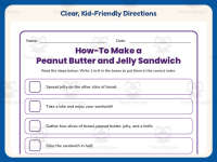 How to Peanut Butter Jelly Sandwich Sequence Worksheet – 2nd Grade preview 4