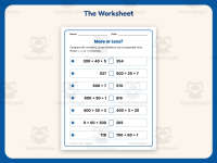 Hundreds More or Less Worksheet – 2nd Grade Inequalities Practice preview 2