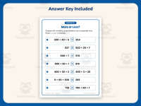Hundreds More or Less Worksheet – 2nd Grade Inequalities Practice preview 3