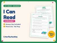 I Can Read Worksheet – 1st Grade Capitalization & Fluency Practice preview