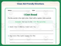I Can Read Worksheet – 1st Grade Capitalization & Fluency Practice preview 4