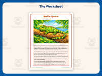 Ida the Iguana Reading Comprehension Worksheet – 2nd Grade Animals preview 2