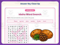 Idaho Word Search Worksheet – 3rd Grade States Practice + Answer Key preview 7