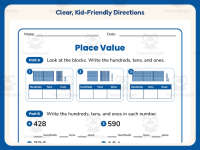 Identify Place Value Worksheet – 2nd Grade Base 10 & Counting Practice preview 4