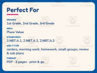 Identify Place Value Worksheet – 2nd Grade Base 10 & Counting Practice preview 6