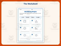 Identifying 2-D Shapes Worksheet – Kindergarten Geometry Practice preview 2