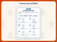 Identifying 2-D Shapes Worksheet – Kindergarten Geometry Practice preview 3