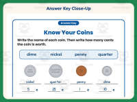 Identifying Coins Worksheet – 1st Grade Money Practice + Answer Key preview 7