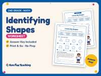 Identifying Shapes Worksheet – 2nd Grade Geometry Practice preview