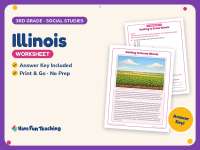 Illinois Worksheet – 3rd Grade States Practice + Answer Key preview