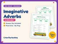 Imaginative Adverbs Worksheet – 3rd Grade Grammar Practice preview