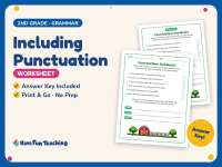 Including Punctuation Worksheet – 2nd Grade Grammar Practice preview