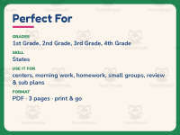 Indiana Word Search Worksheet – 1st-6th Grade States Practice preview 6