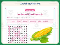 Indiana Word Search Worksheet – 1st-6th Grade States Practice preview 7