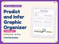 Inference Worksheet: Predict and Infer Graphic Organizer – 3rd Grade preview