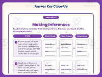 Inferences Chart Worksheet – 3rd Grade Reading Practice + Answer Key preview 7