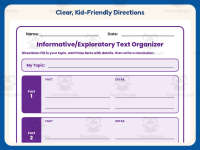 Informative Exploratory Text Organizer Worksheet – 2nd Grade Essays preview 4